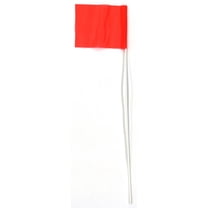 Step 'N Tilt Plastic Stake Flags for Marking Sprinkler Heads and Other Objects for Lawn Aeration, Neon Orange Color