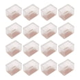 thumbnail image 1 of 16 piezas de patas de silla rectangulares de silicona transparente para muebles de mesa, cubiertas de goma para pies, suela protectora para patas, 1 of 5