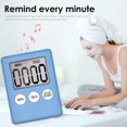 thumbnail image 3 of Wosthever Temporizador digital de cocina Cocinar Estudiar Reloj de cuenta regresiva Pantalla LCD Alarma Gadget de cocina, Azul Type3 NO3 Wosthever HA001330-05, 3 of 6