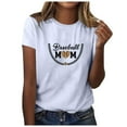 thumbnail image 1 of Birdeem T-Shirt Décontracté pour Femmes Imprimé Col Rond Manches Courtes Chandail Blouse Tops, 1 of 4