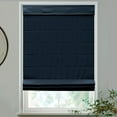 thumbnail image 2 of MOOD Custom Fabric Roman Shades for Windows | Cordless + Designer Styles with Thermal Backing | 69 inches wide blinds for Bedroom Living Room Doors and Homes | Jean Navy (Privacy) | 69"W x 84"H, 2 of 5