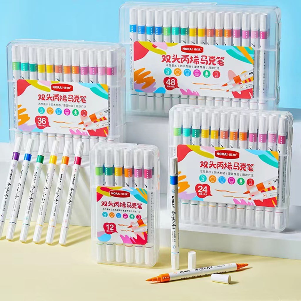 Double Tip Paint Marker Paint Pens for Rock, Wood, Metal, Ceramic, Glass,