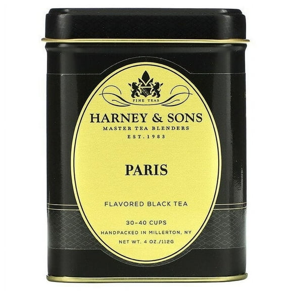 Harney & Sons, Black Tea, Paris, 4 oz Pack of 3