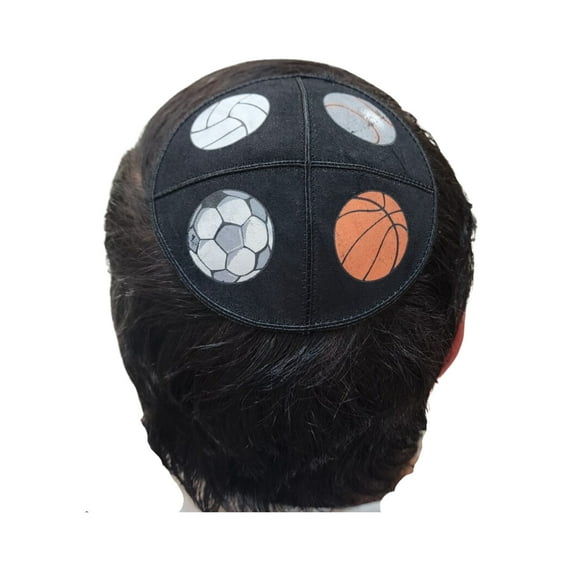 Kippah Yarmulke Basketball Football Baseball Suede leather 14cm