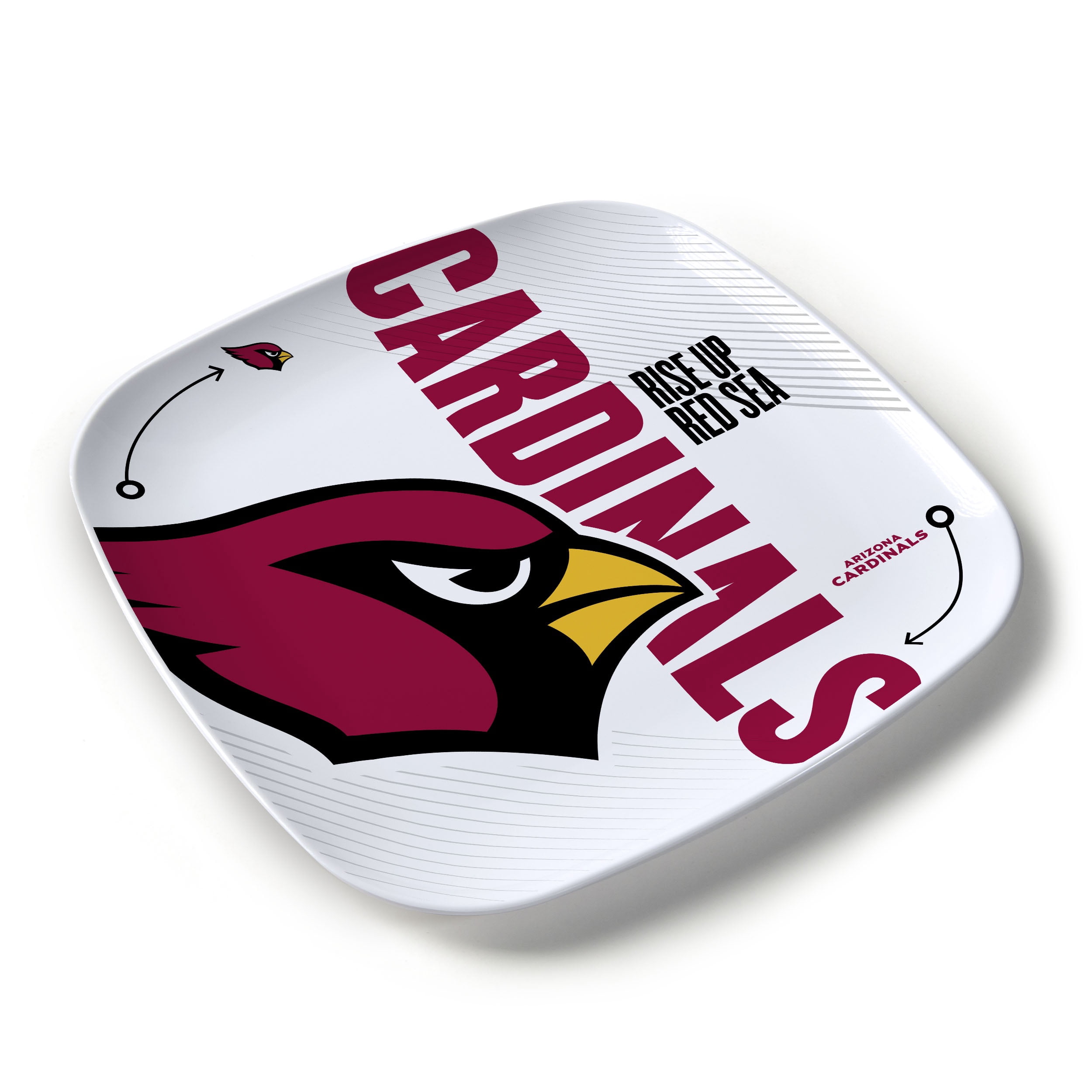 YouTheFan NFL Arizona Cardinals Large Party Plate
