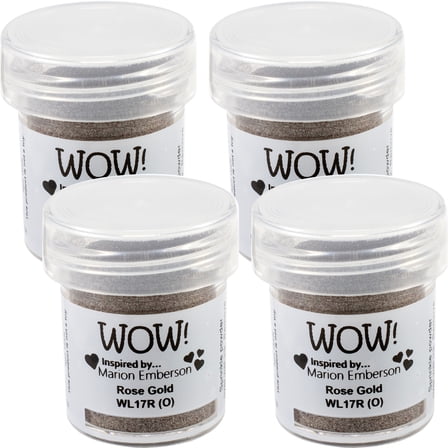 WOW! Embossing Powder 15ml-Rose Gold, Multipack Of 4