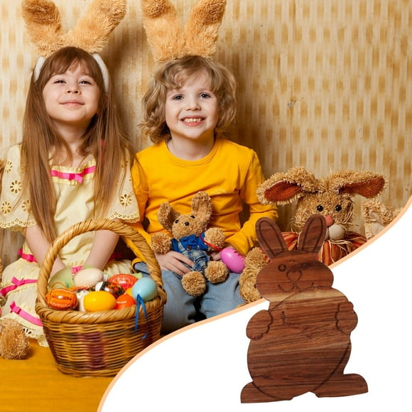 Xuewenshw Rabbit Shaped Wooden Plate Kitchen Wooden Cutting Board Wooden Cooked Food Board Cheese And Food Plate Suitable For Easter Or Spring Decoration Silicone Baking Trays for Oven Nonstick