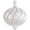 Silver Onion with Glitter Swirls, variant on Christmas By Krebs 6" (150mm) Ornament [2 Pieces] Commercial Grade Indoor and Outdoor Shatterproof Plastic, Water Resistant Onion Shape Ornament Decorations (Silver Onion with Glitter Bands)