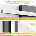 thumbnail image 3 of Lámpara LED combinada para tocador de baño, 40 cm, 9 W, negra, IP44, 6000 K, 3 of 7
