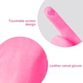 thumbnail image 3 of Guantes de invierno para mujer, resistentes al viento, con pantalla táctil, para mensajes de texto, para mujer, guantes gruesos y cálidos con forro para clima frío, guantes de punto cálidos, 3 of 5