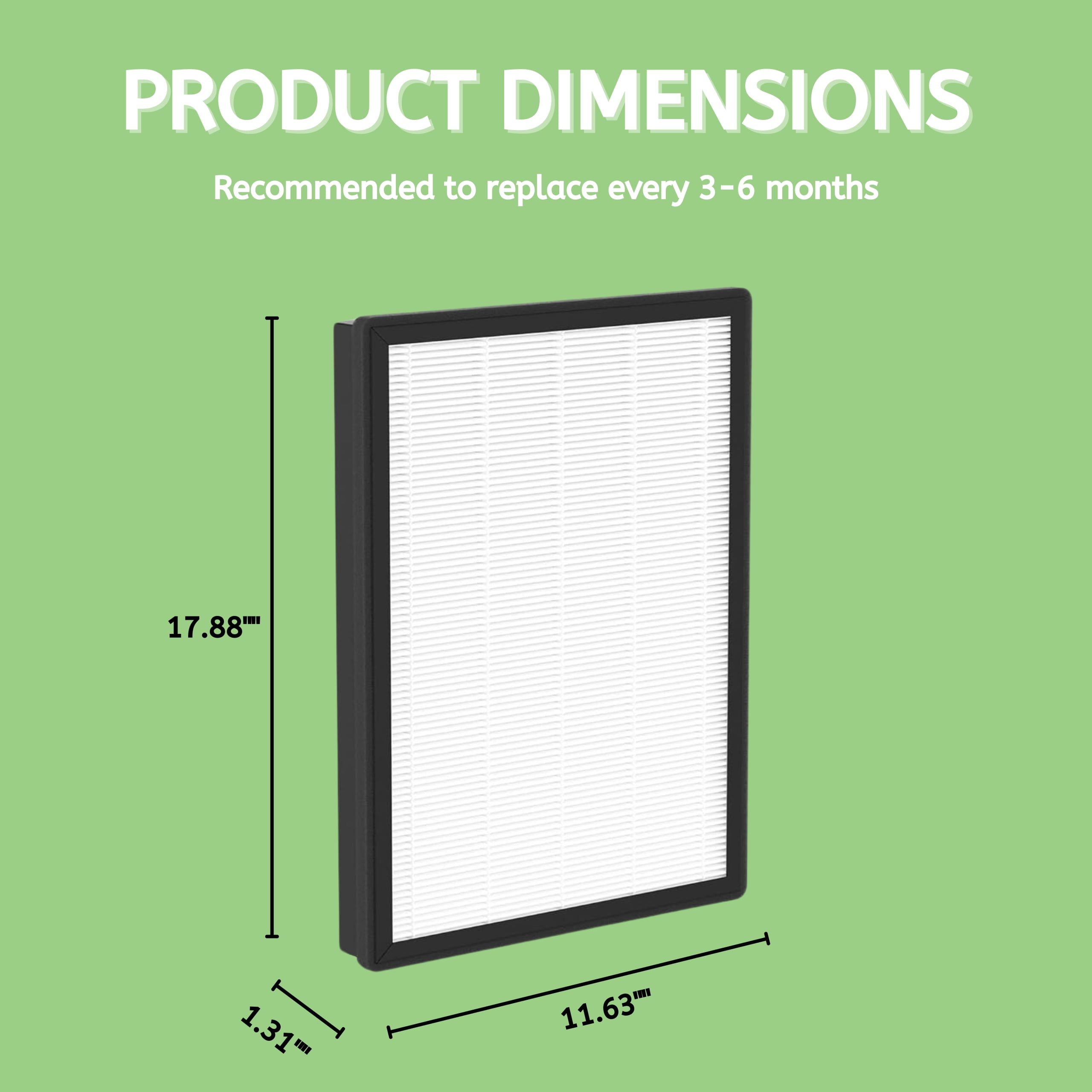 Nispira AP450F True HEPA Filter Compatible with Envion Allergy Pro AP450 Air Purifier. 3 Sets