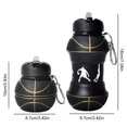 thumbnail image 2 of Taza que acampa de la botella de agua plegable 550ml con el mosquetón para correr en bicicleta, 2 of 6