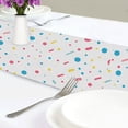 thumbnail image 4 of Yayeee Table Runner 90 inches Long Home Kitchen Dinning Party Decoration, White Retro Pattern, 4 of 7