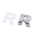 thumbnail image 1 of Auto Adhesivo Pegatina Emblema Distintivo Pegatina para Coche Metal Tono Plata R Letra, 1 of 1