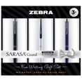 thumbnail image 1 of Zebra Pen SARASA Grand Retractable Gel Pen Gift Set, White/Black/Navy Brass Barrel, .7mm Medium Point, Rapid Dry Black Ink, Ideal for the Left Handed, 1 of 6