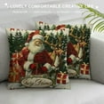 thumbnail image 3 of Fenyluxe  Merry Christmas Throw Pillow Covers Candy Canes Elk Santa Claus Sleigh Rides Winter Outdoor Decorations Pillowcase Home Decor Living Room Cushion Case for Sofa Couch White, 3 of 5