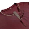 thumbnail image 5 of IYTR Mens T Shirts Fashion Solid Color Comfy Summer Casual Short Sleeve T Shirts Crewneck Slim Fit Athletic Shirts With Pocket Wine M, 5 of 5
