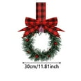 thumbnail image 2 of Yucurem 5.1 Inch Mini Christmas Cabinet Wreath, 6PCS Small Christmas Kitchen Wreaths with Bow Ribbon for Xmas Window Door Chair Fireplace Table Centerpiece Indoor Outdoor Decor, 2 of 7