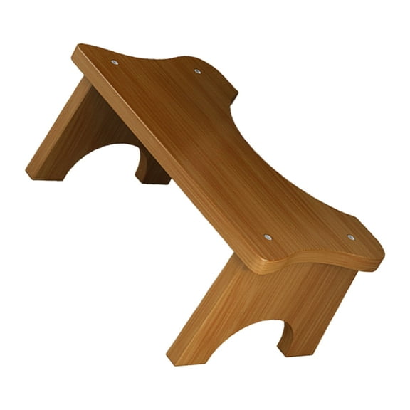 Thickened Natural Wood Bathroom Stool not Slip Footrest Space Saving for Home