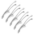 thumbnail image 1 of Uxcell 5 piezas de pinzas para BBQ coreanas y japonesas de 10 pulgadas de acero inoxidable, de pie, plateadas, 1 of 6