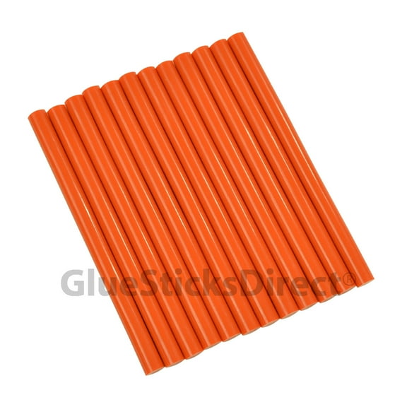 GlueSticksDirect Orange Faux Wax Glue Stick Mini X 4" 24 Sticks