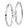 thumbnail image 2 of 14k White Gold 3mm Xl Extra Large Hoop Earrings Round, 2 of 8