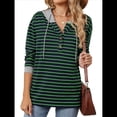 thumbnail image 2 of Sudaderas con Capucha de Moda para Mujer, Sudaderas Holgadas de Gran Tamaño, Camisetas de Larga, Corte Holgado Azul Marino L, 2 of 10