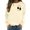 Beige, variant on Women's Casual Long Sleeve Crewneck Sweatshirt Loose Fit Halloween Print Fall Winter Tops Comfortable Wear Juniors Sweatshirts