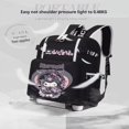 thumbnail image 4 of Bonita mochila escolar de Sanrio Kuromi con dibujos animados Kawaii para niños, estudiantes de secundaria, alta capacidad, ultraligera, resistente al agua, 4 of 5