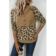 thumbnail image 6 of Plusashion Wild Style! French Beige Leopard Print Raglan Hoodie - S to XL, 6 of 8