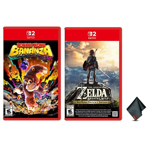 Nintendo Donkey Kong Bananza   The Legend of Zelda: Breath of the Wild Nintendo Switch 2 Edition   Microfiber Cleaning Cloth