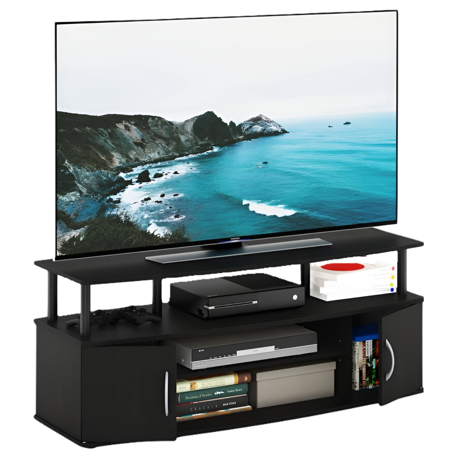 Furinno JAYA Large Entertainment Center Hold up to 55-IN TV, Black