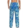 thumbnail image 7 of Salouo Vibrant Blue Floral Print Pajama Pants for Men, Lounge Pants Elastic Waistband Casual Men's sleepwear Loungewear Sleep Pajama Pant -XX-Large, 7 of 7