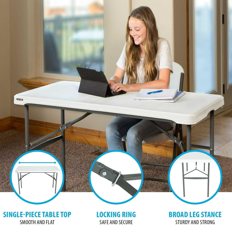 Lifetime 4 Foot Nesting Rectangle Table, Indoor/Outdoor Lifetime 4 Foot Nesting Rectangle Table, Indoor/Outdoor
