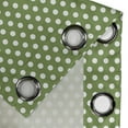 thumbnail image 4 of Ambesonne Green Grommet Curtain, White Simple Polka Dots, 50" x 108", Olive Green and White, 4 of 6