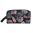 thumbnail image 2 of Uemuo Colorful Tropical Leaves Pattern Portable Toiletry Bags with Handle, Waterproof travel Make up Bags for Women, Large Capacity Travel Cosmetic Bags, 2 of 9
