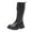 Z2-Black, variant on BOBOGOJP Girl's Mid Calf Combat Boots Lace-up Elastic Platform Boot with Side Zipper Black for Size 3
