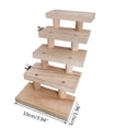 thumbnail image 4 of 10cm Hamster Parrot Natural Wooden Ladder Toys 3/4/5/6/7/8 Layers Climbing Stairs Pet Cage Accessories, 4 of 9