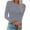 Gray, variant on JYnXIANTI Going out Tops for Women Lightweight Long Sleeve Thermal Shirt Soft Comfy Crewneck Basic T-Shirts Fall Base Layer
