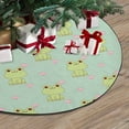 thumbnail image 3 of FMSHPON Happy Frog on Green Xmas Christmas Tree Skirt Stand Mat for Holiday Party Decoration Indoor Outdoor 36 inches, 3 of 3