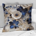 thumbnail image 2 of Designart "Cobalt Blue Filigree Flourish" Floral Printed Throw Pillow, 2 of 5