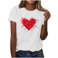 thumbnail image 7 of Gamivast Y2K Tops Valentines Day Shirts for Women Trendy Love Heart Printed Crewneck Tops Loose Casual Raglan Short Sleeve Holiday Tees Shirt Valentine's Day Outfit, 7 of 7