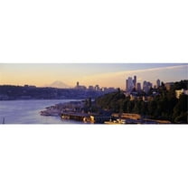 Sunrise Lake Union Seattle Washington State USA Poster Print, 18 x 6