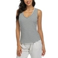 thumbnail image 1 of Charmo Women V Neck Tank Tops Wide Strap Cami Tanks Ribbed Slim Fit Undershirts, 1 of 5