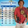 thumbnail image 6 of Jeiento Polynesian Couples Vacation Outfits Matching Sets Shirt for Men Short Sleeve Hawaiian Shirts Floral Womens Dresses Sleeveless Tiered Summer Mini Dress Mens Button Up Shirt, Red, 6 of 6