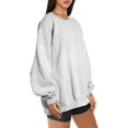 thumbnail image 2 of AMERTEER T-shirts Sweat-Shirts Oversize pour les Femmes Sweat à Capuche en Molleton Pull Col Rond Vêtements Confortables Automne Hiver Mode 2023, 2 of 5