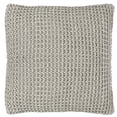 thumbnail image 3 of SAFAVIEH Haven Knit Geometric Pillow, 20" x 20", Light Grey/Natural, 3 of 4