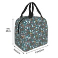 thumbnail image 2 of Rateoe Skull cute organ Pattern Insulated Lunch Bag with Thick Aluminum Foil Lunch Tote Bag with Front Pocket for Men and Women, Ideal for Work, School, Picnics, and Travel, 2 of 5
