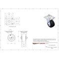 thumbnail image 2 of 4 Inch Polyolefin Caster Set with Roller Bearings 2 Swivel Lock 2 Rigid SCC, 2 of 2