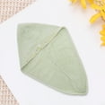 thumbnail image 5 of Unique Bargains 1 Pc Water-absorbent Floral Pattern Hair Towel for Bathroom Hotel Coral Fleece Green, 5 of 5